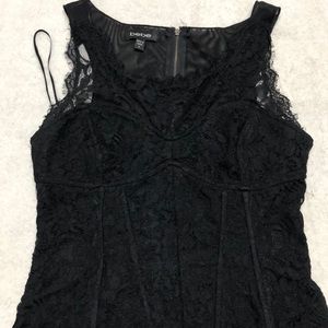 Black Bebe laced Top